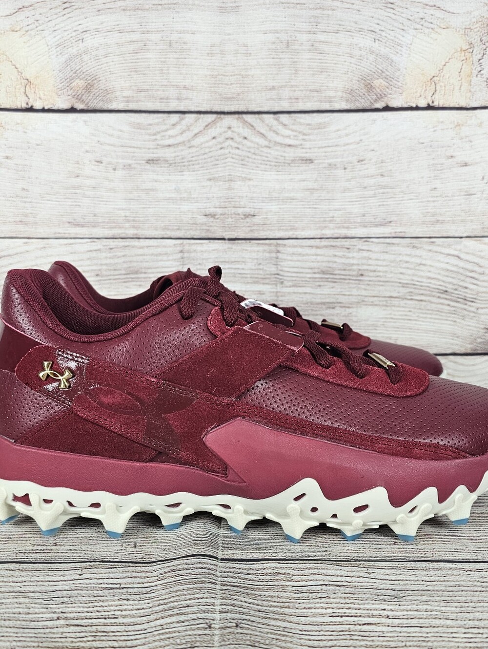 Under Armour UA Harper 10 Pro TPU Low Red Size 13 Baseball Cleats 6010136-625